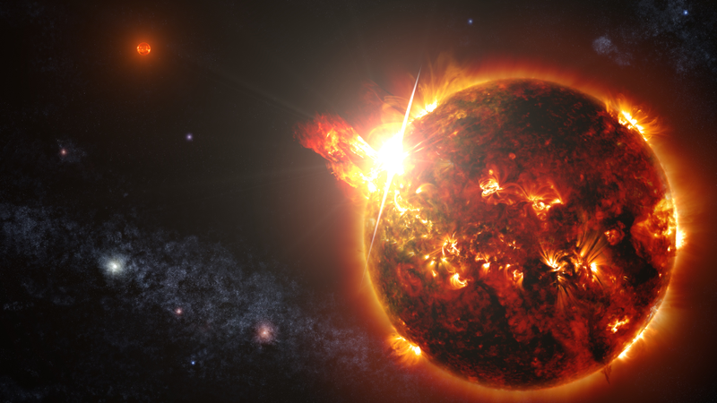 Illustration for article titled Captan la mayor erupción jamás detectada en una estrella cercana